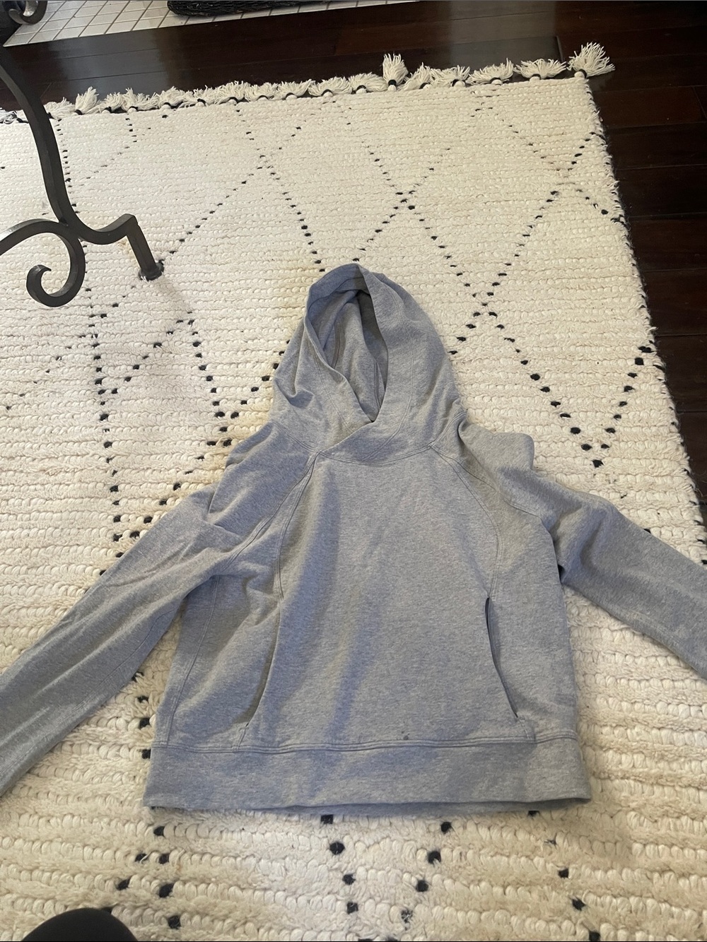 lululemon athletica Light Gray Cowl Hoodie Sweater